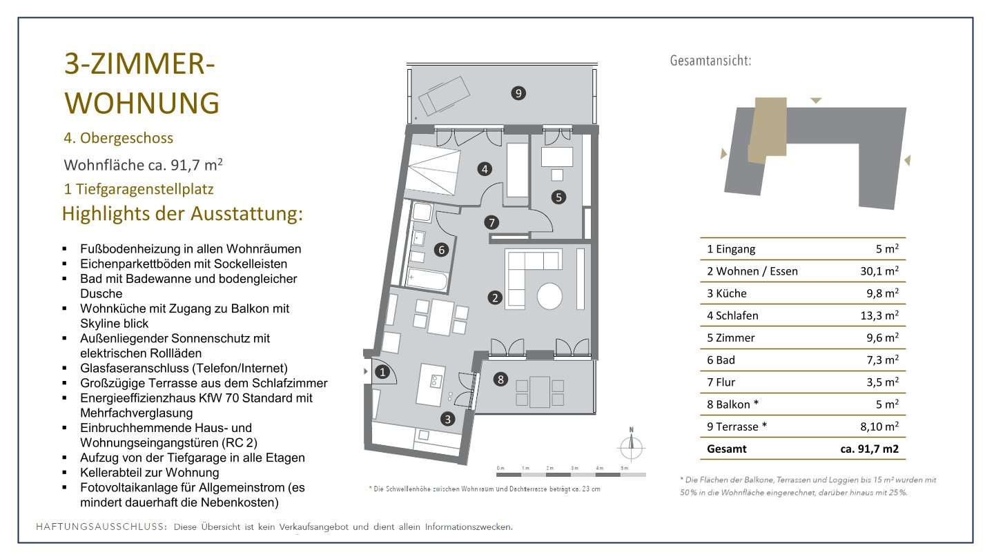 3-Zimmer-Wohnung mit sonnigem Südbalkon in begehrter Lage der Frankfurter City West - Foto 1